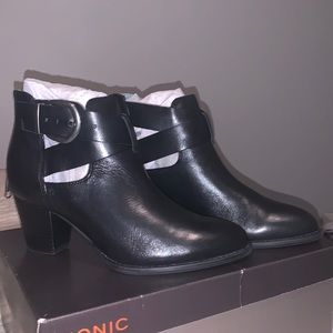 Vionic Heeled Buckle Booties